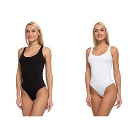 Lunarable Women's Scoop Neck Sleeveless Bodysuit Set of 2
