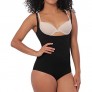 Shapermint Open Bra Bodysuit with Brief Leg Panty  Seamless Tummy  Side and Back Compression