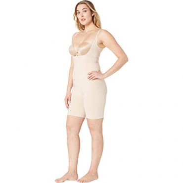 SPANX Thinstincts Plus Size Open-Bust Mid-Thigh Shapewear Tummy Control Bodysuit for Women