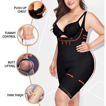 Women Full Body Shaper Tummy Control Seamless Slimming Shapewear Bodysuit Butt Lifter Slimmer Plus Size