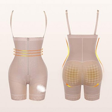 Wonder-Beauty Women Shapewear Tummy Control Bodysuit Butt Lifter Body Shaper Seamless Thigh Slimmer