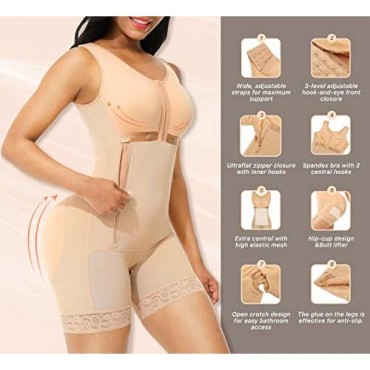 YOUCOO Women Fajas Body Shaper Full Body Postpartum Girdle BBL Compression Garment Shapewear