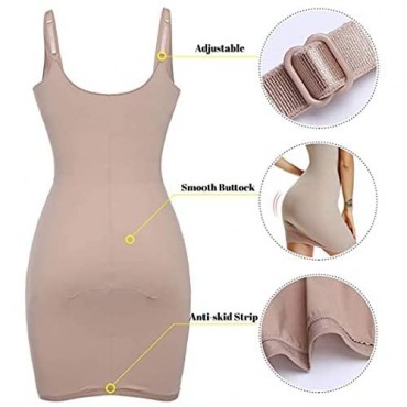 Full Slips for Women Under Dresses Tummy Control Shapewear Slip Slimming Body Shaper Slip