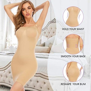 Seamless Shapewear Half Slips for Women Under Dresses Tummy Control Slip Skirt Slimming Body Shaper