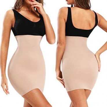 Shapewear Dress Slip for Under Dresses Half Slip Tummy Control Seamless Slimming Slip Body Shaper