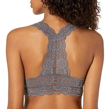 Brand - Mae Women's Racerback Lace Plunge Bralette (for A-C cups)