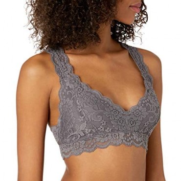 Brand - Mae Women's Racerback Lace Plunge Bralette (for A-C cups)