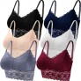 Duufin 6 Pieces Lace Bralettes for Women with Straps and Removable Pads