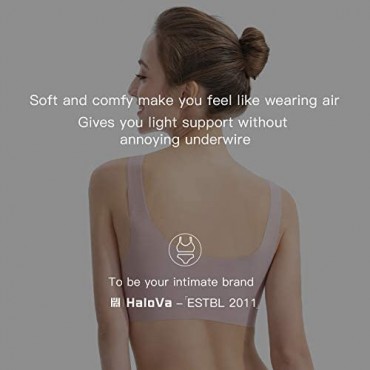 HaloVa Bras for Women Comfort Wireless Bra with Removable Pads