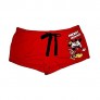 Disney Classic Mickey & Minnie Mouse HUGS Womens Pajama Boxer Short Pant - Red