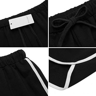 Ekouaer Shorts for Women Pajamas Bottoms Running Athletic Yoga Shorts Gym Sweat Workout Pjs Shorts S-XXL