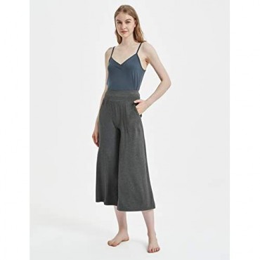GYS Women's Knit Capri Pajama Pants with Pocket Comfy Bamboo Lounge Pants Sleepwear
