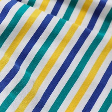HEARTNICE Cotton Shorts for Women Soft Rainbow Stripe Sleep Bottom Casual Lounge Pj Shorts (Multicolor-E M)