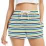 HEARTNICE Cotton Shorts for Women  Soft Rainbow Stripe Sleep Bottom Casual Lounge Pj Shorts (Multicolor-E  M)