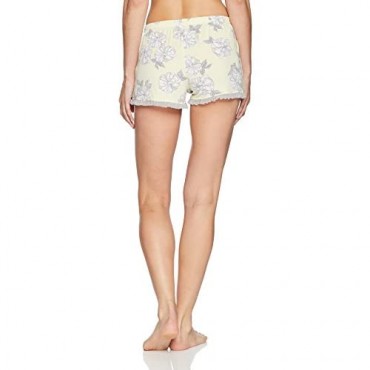 PJ Salvage Women's Sunshine Days Floral Short Pale Yellow Small