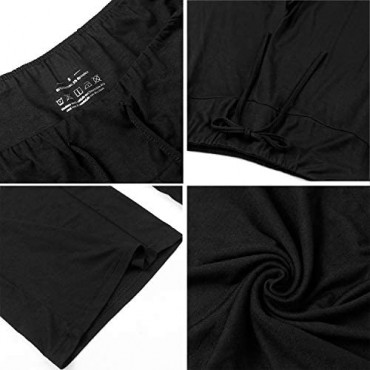 Samring Pajama Pants for Women High Waist Yoga Pants Drawstring Palazzo Lounge Pants Wide Leg Sleep Bottoms S-XXL