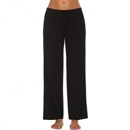 Samring Pajama Pants for Women High Waist Yoga Pants Drawstring Palazzo Lounge Pants Wide Leg Sleep Bottoms S-XXL