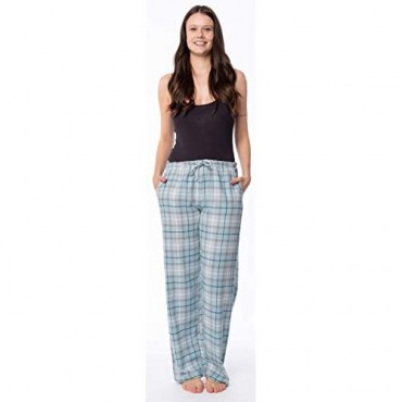 Sexy Basics Women's Lounge & Sleep PJ Pants/Soft Flannel Cotton Brush Long Pants - 3 Pack