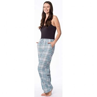 Sexy Basics Women's Lounge & Sleep PJ Pants/Soft Flannel Cotton Brush Long Pants - 3 Pack