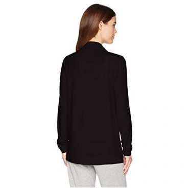 HUE Women's Solid French Terry Long Sleeve Zip Front Lounge Jacket