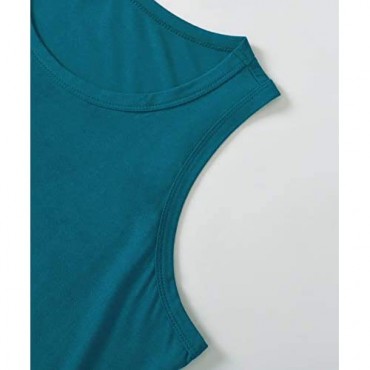 Latuza Women's Bamboo Viscose Sleep Tank Top Sleeveless Pajamas Shirt