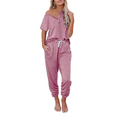 AUTOMET Womens Loungewear Sets 2 Piece Lounge Sets for Women Sweatsuits Pajamas Sets with Jogger Sweatpants Sets