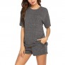 Beyove Womens Pajama Set Short Sleeve Shorts Sleepwear Nightwear Round Neck Soft Two-Piece Pj Set for Women(S-XXL)