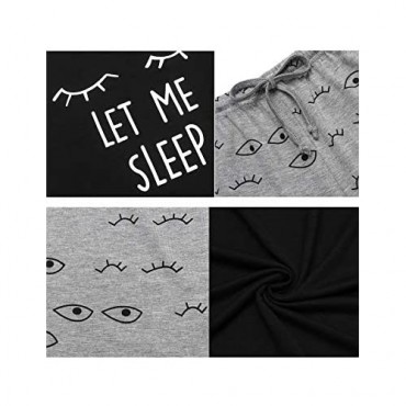 Ekouaer Women's Pajama Set Sleepwear Pj Set Two Piece Pajamas Tee Sleep Shorts Pjs Sets(S-XXL)