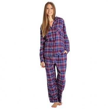 EverDream Sleepwear Womens Flannel Pajamas Long 100% Cotton Pj Set