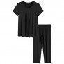 Latuza Women's Pleated Shirt and Pants Pajamas Set