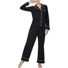 Marycrafts Pajamas Set Long Sleeve Button Down Sleepwear Nightwear For Women