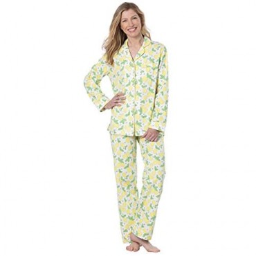 PajamaGram Button Up Pajamas for Women - Women's PJs Sets