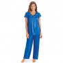 Rose Trim Short Sleeve Pajama Set