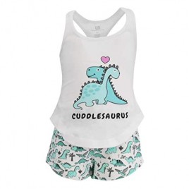UB Cuddlesaurus Mommy and Me Valentines Day Short Set Outfit