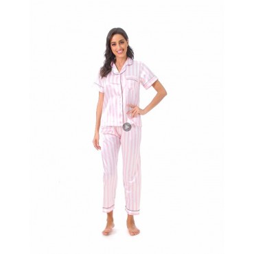 WDIRARA Women's Sleepwear 4pcs Satin Cami with Shirt Pajama Set