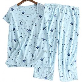 Women’s Pajama Set - Sleepwear Tops with Capri Pants Casual and Fun Prints Pajama Sets