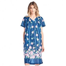 Casual Nights Women's Short Sleeve Muumuu Lounger Dress