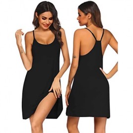 Ekouaer Sexy Sleepwear for Women Tank Nightgown Chemise Racerback Sleeveless Sleep Dress