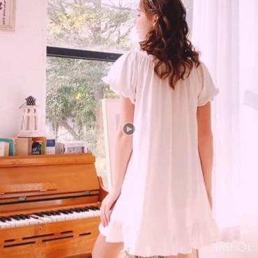 Nanxson Womens' Cotton Nightgown Short Sleeve Sleepwear Vintage Victoria Nightshirt Lounge Dress