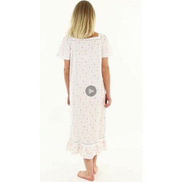 The 1 for U 100% Cotton Short Sleeve Nightgown - Evelyn