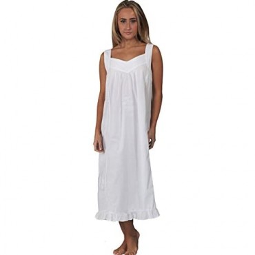 The 1 for U Nancy 100% Cotton Victorian Sleeveless Nightgown 7 Sizes