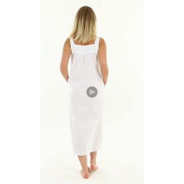 The 1 for U Nightgown 100% Cotton Sleeveless + Pockets Meghan