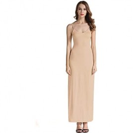 VETIOR Women's Adjustable Spaghetti Straps Long Cami Slip Dress