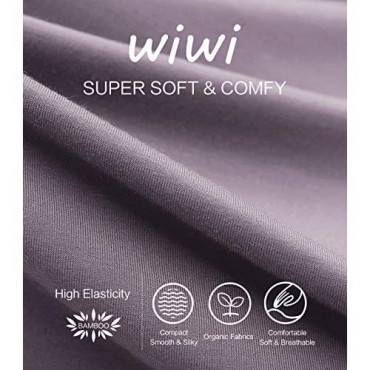 WiWi Bamboo Nightgowns for Women Soft Long Sleeve Nightgown Stretchy Nightshirts Plus Size Sleep Dress Loungewear S-4X