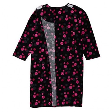 Womens Flannel Adaptive Hospital Gowns Open Back Nightgowns