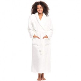 Alexander Del Rossa Women's Warm Fleece Robe  Long Plush Bathrobe