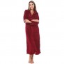 Alexander Del Rossa Women's Zip Up Fleece Robe  Long Warm Fitted Bathrobe