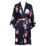 BABEYOND Short Print Kimono Robe Blouse Kimono Cover Up Loose Cardigan Sleepwear