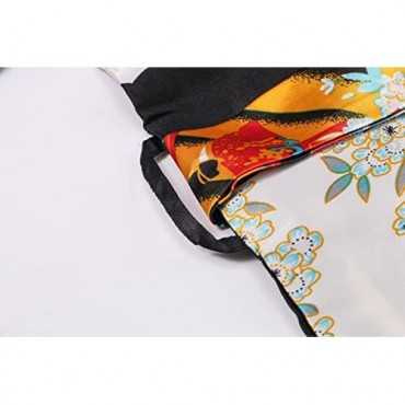 DandyChic Women's Kimono Robes Lightweight Imitation Silk Sleepwear Long Lightweight Nightgown for Women