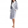 INK+IVY womens Fleece Bathrobe With Belt and Sherpa Collar and Cuff Trim